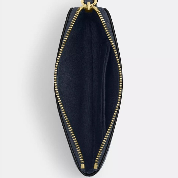 🍒NWT COACH Corner Zip Wristlet Blue Signature Canvas Cherry Print AUTHENTIC - Picture 7 of 8